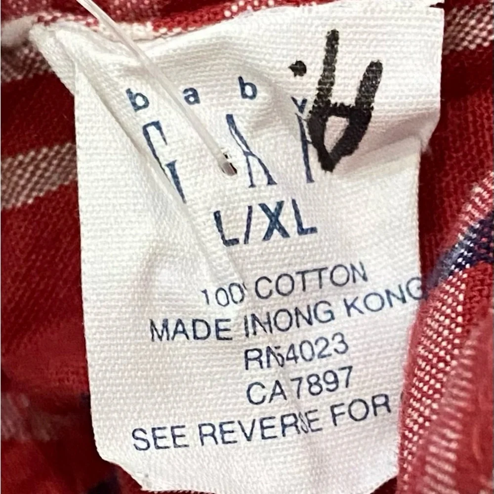 Vintage With‎ Tags Baby Gap Reversible Infant 12-24 Mo Navy/Red Plaid Bucket Hat